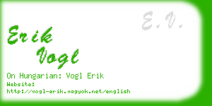 erik vogl business card